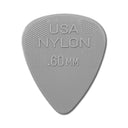 Dunlop Standard Nylon Plektrum – .60 mm, Classic Shape, hellgrau, Neu & OVP