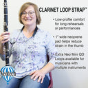 Neotech Clarinet Loop Strap – Klarinettengurt mit Loop Connector & Neoprenpolsterung