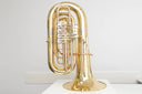 Cerveny Junior B-Tuba 671-4G – 4 Drehventile, Goldmessing, frisch überholt, inkl. Soundline Gigbag & Mundstück, aus Profihand
