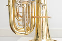 Cerveny Junior B-Tuba 671-4G – 4 Drehventile, Goldmessing, frisch überholt, inkl. Soundline Gigbag & Mundstück, aus Profihand