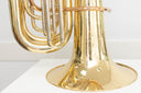 Cerveny Junior B-Tuba 671-4G – 4 Drehventile, Goldmessing, frisch überholt, inkl. Soundline Gigbag & Mundstück, aus Profihand