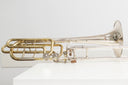King 6B Duo Gravis SilverSonic Bassposaune (1975) | Bb/F/Gb/D | Unabhängige Ventile | Sterling Silver Schallbecher