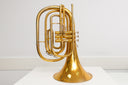King 1122 Marching French Horn (1999) – Marsch Waldhorn Goldlack, gebraucht, guter Zustand