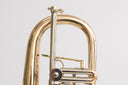 Karl Scherzer B6 Drehventil-Flügelhorn Bb – Goldmessing, Trigger, gepflegter Zustand
