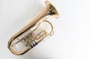 Karl Scherzer B6 Drehventil-Flügelhorn Bb – Goldmessing, Trigger, gepflegter Zustand