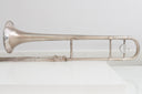 Conn 4H Jazz-Tenorposaune – Baujahr 1945, 7" Schallbecher innen vergoldet, Art-Deco-Handgravur, inkl. Gegengewicht & Koffer, gebraucht