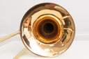King 608F Legend Tenorposaune – .525" Bb/F, Goldmessing, gebraucht, überholt, inkl. Koffer