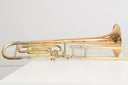 King 608F Legend Tenorposaune – .525" Bb/F, Goldmessing, gebraucht, überholt, inkl. Koffer