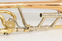 King 608F Legend Tenorposaune – .525" Bb/F, Goldmessing, gebraucht, überholt, inkl. Koffer