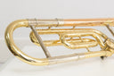 King 608F Legend Tenorposaune – .525" Bb/F, Goldmessing, gebraucht, überholt, inkl. Koffer