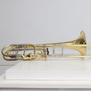 Eastman ETB849 Bassposaune mit Axialventilen – Gelbmessing