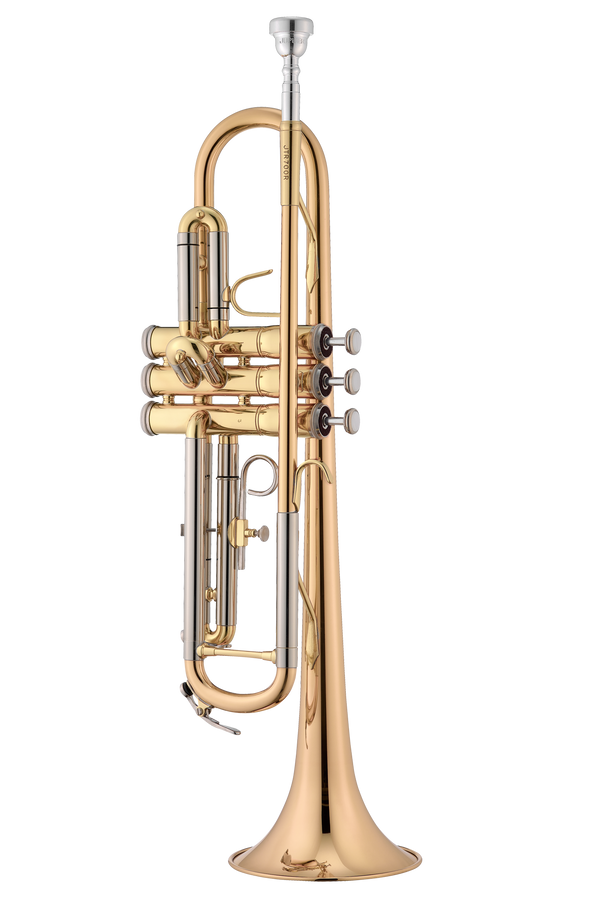 Jupiter JTR700RQ Bb-Trompete – Goldmessing-Schallstück, Edelstahlventile, inkl. Koffer
